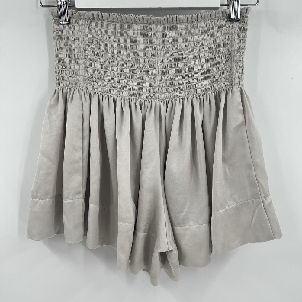 KOCH Erica Shorts Women's Size Small Skirt Skort Pleated Silver Gray Pull On - Picture 6 of 10